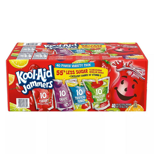 Kool-Aid Jammers Juice Pouches Variety Pack 6 fl. oz., 40 pk.
